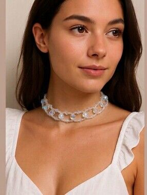 Clear Crystal Choker Necklace 🆕